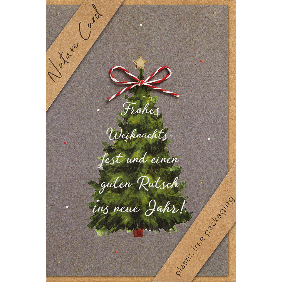 Weihnachtskarte, Weihnachtsbaum, Karte, Geschenkpapier, Naturkarton