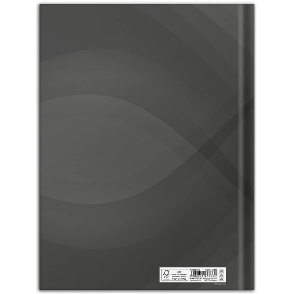 notebook, schwarz, A4, cover, Spiral
