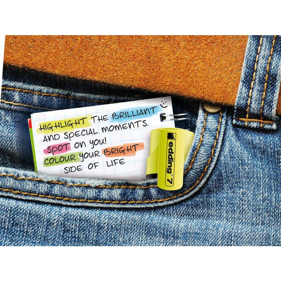 Highlighter, Marker, Card, Denim, Pocket