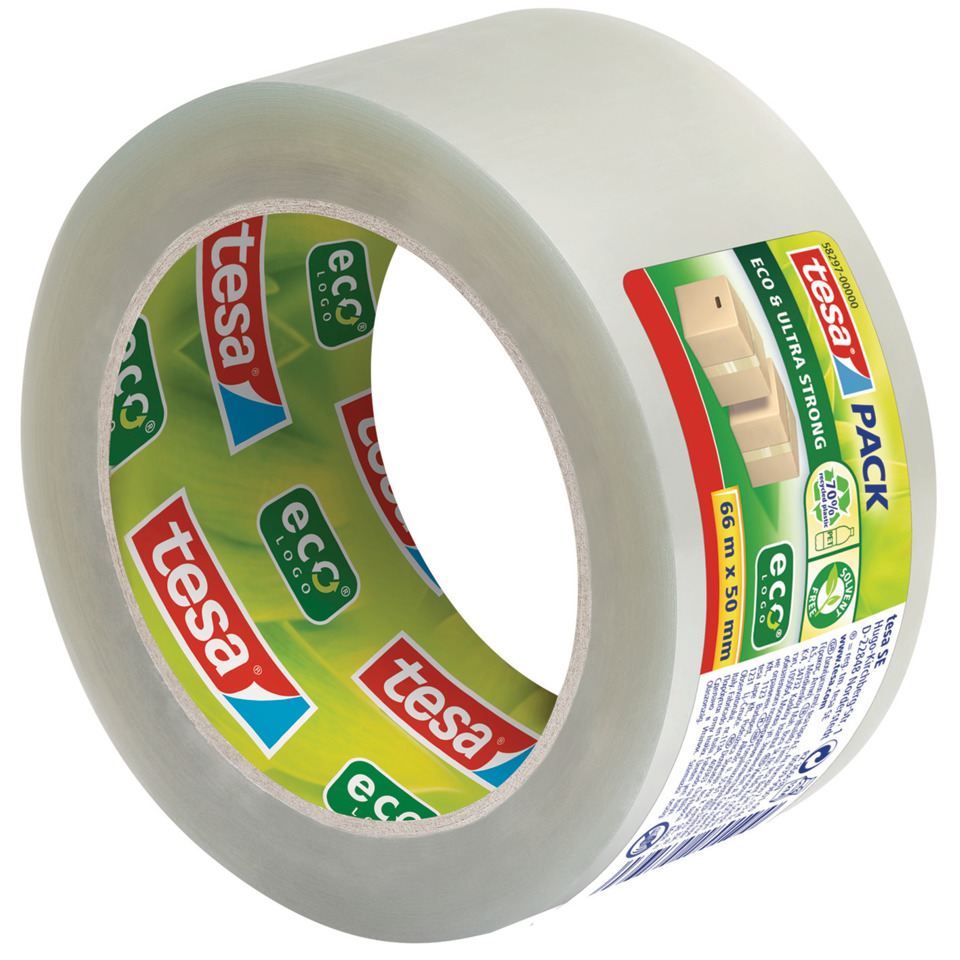 transparenter Klebeband, Klebeband, Eco-Logo, tesa, Packband