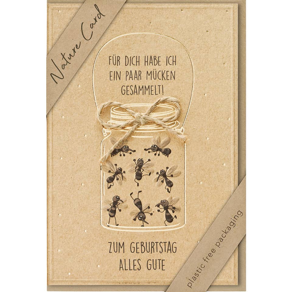 kartenständer, geburtstag, druck, mücken, gläser