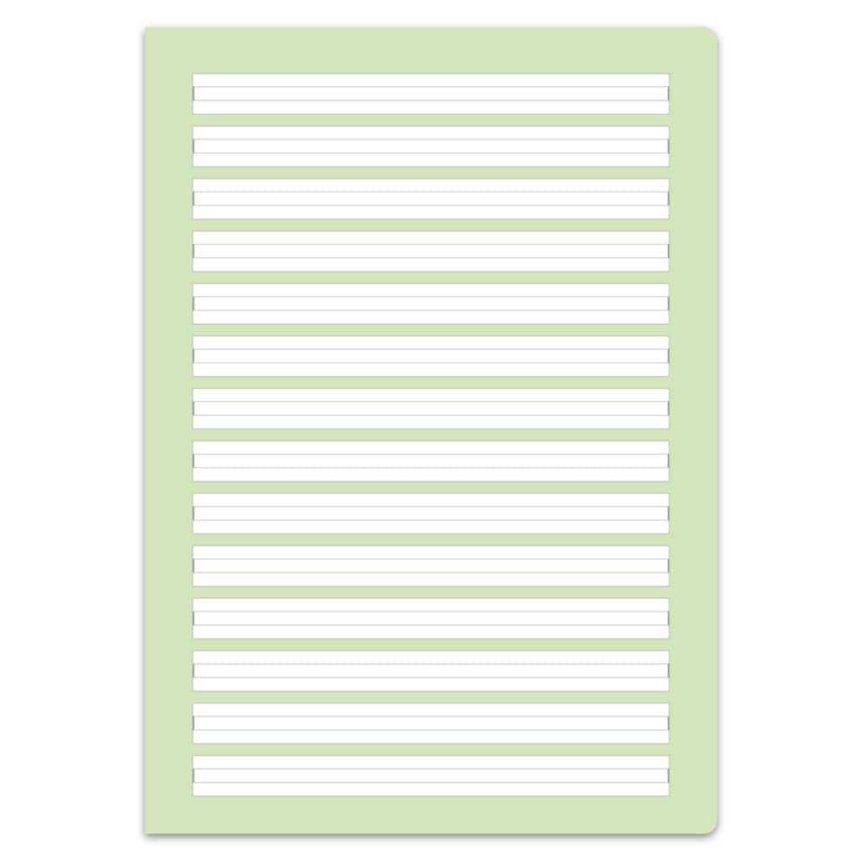 notebook, notizenblock, liniert, großformat, grünes cover