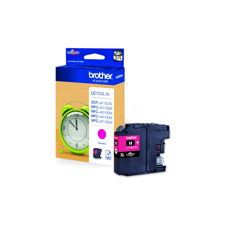 Inkjetpatrone, 1.200 Seiten, magenta BROTHER LC125XLM