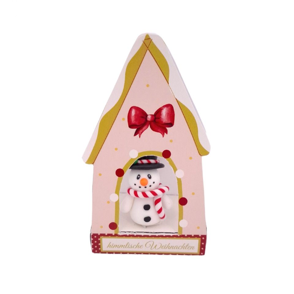 Weihnachtsdeko, Schneemann, Baumhaus, Pink, Rot