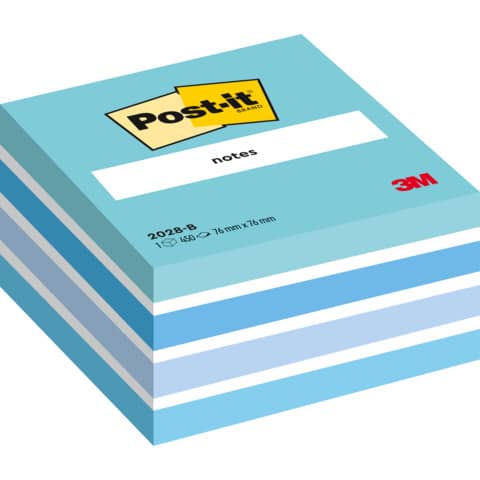 Haftnotizblock Würfel, 76x76mm, 450 Blatt, pastellblau POST-IT 2028B