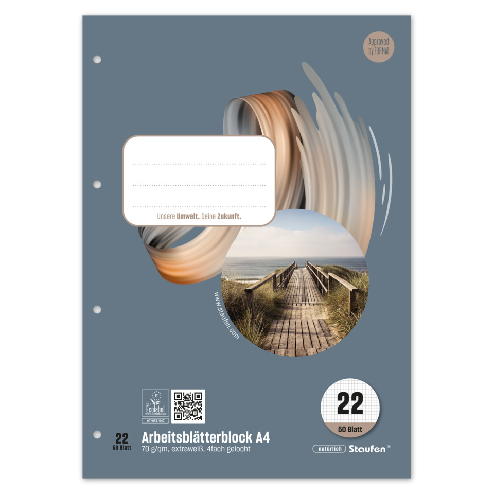 A4 block, Arbeitsblatt, Druckpapier, Kartonoberfläche, Rückseite?