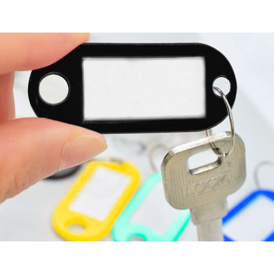 Schlüsselanhänger, Keychain, Mini-Label, Laufwerk-Tag, Ablage-Clip