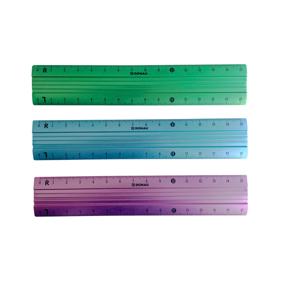 Lineal, Lineal transparent, Lineal farbig, Metrischer Lineal, Lineal-Set