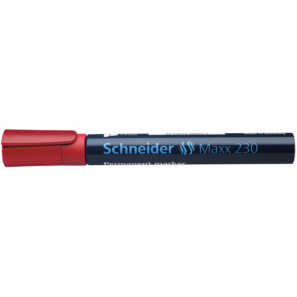 Permanentmarker, Marker, Red cap, Blue body, Schneider Maxx 230