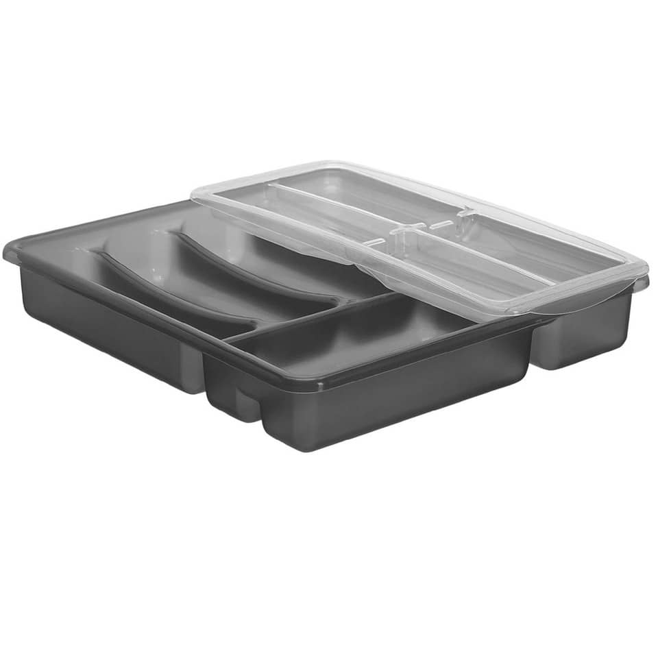 Besteckkasten Topglide BASIC anthrazit   6 Fächer ROTHO 109071 Sprudelbad, Wanne