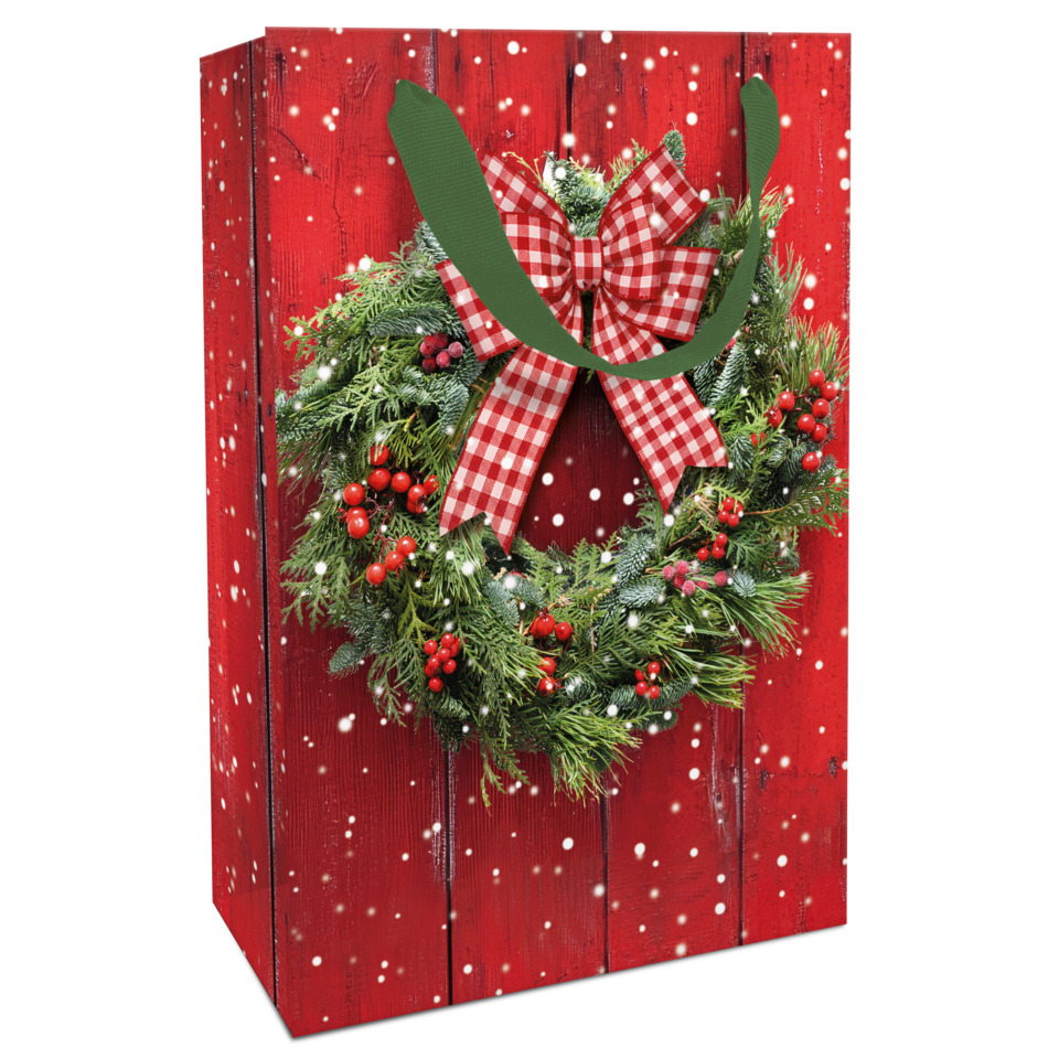 Weihnachtsdeko, Girlande, Waldekor, Kiefernkranz, Rot