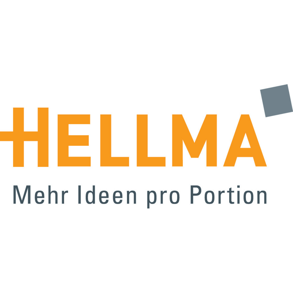 logo, HELMA, branding, text, orange