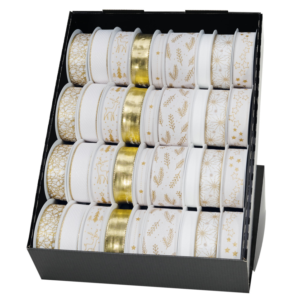 Schmuckband, Weihnachtsband, Goldband, Deko-Band, Spitzenband