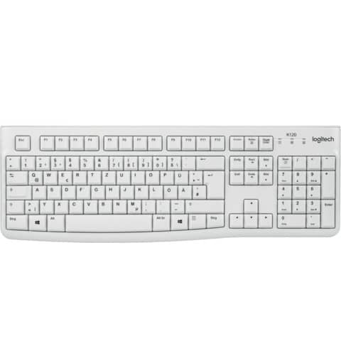 Tastatur Keyboard K120, Deutsch, USB Business,weiß LOGITECH 920-003626