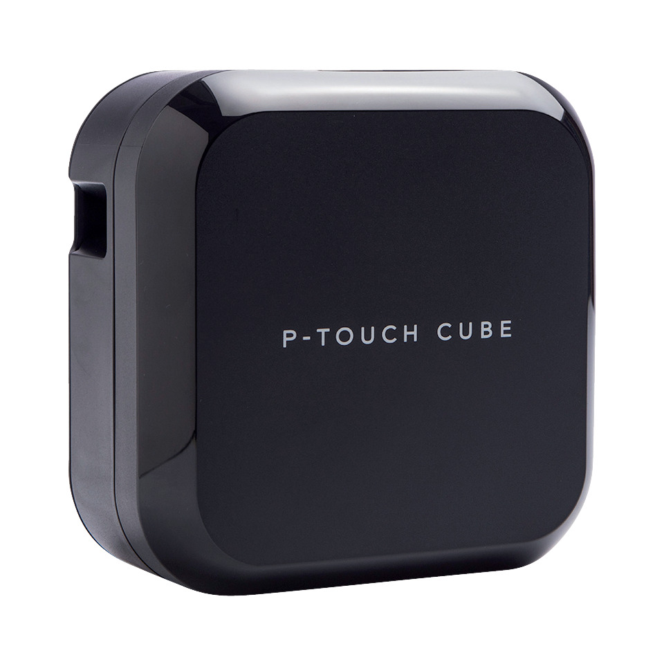 P-Touch Cube, Etikettenspender, Kastenform, Schwarz, Kompakt