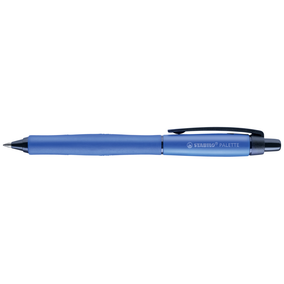 Kugelschreiber, Gehäuse Kunststoff, Blau, Clip, Druckknopf, Kugelschreiber, Ballpoint, Blau, Clip, Palette