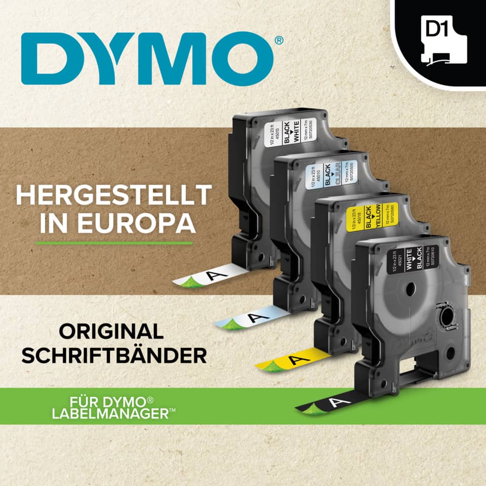 Tintenpatronen, Druckerpatronen, Labelmanagement, DYMO, Originalschrifbandschriften