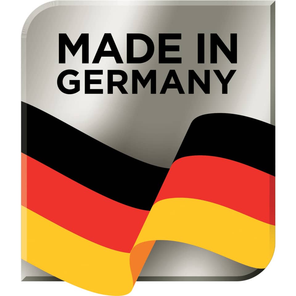 made in germany, flag, deutsche flagge, metallic label, gebogene schraffur