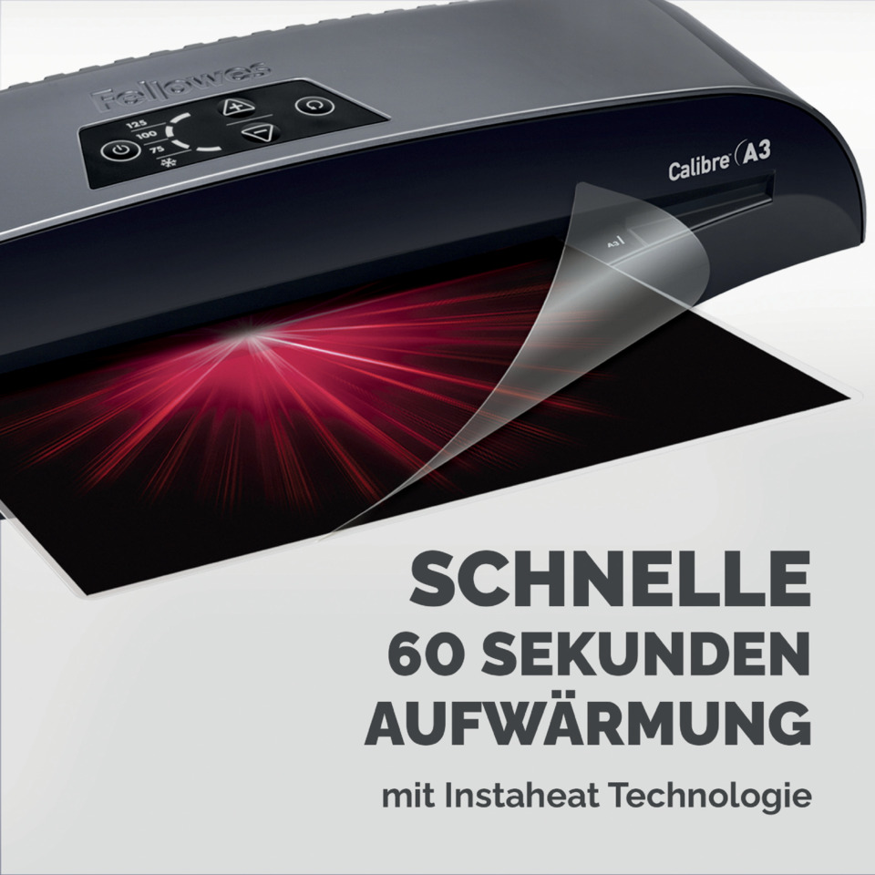Heißluftschredder, Schneideinheit, Calibre A3, Instaheat Technologie, Laserbildschirm