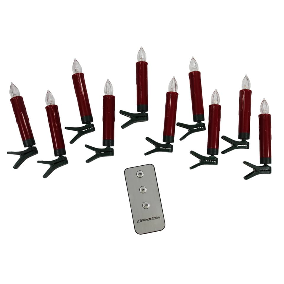 LED-Beleuchtung, Lichterketten, Clips, Fernbedienung, rot