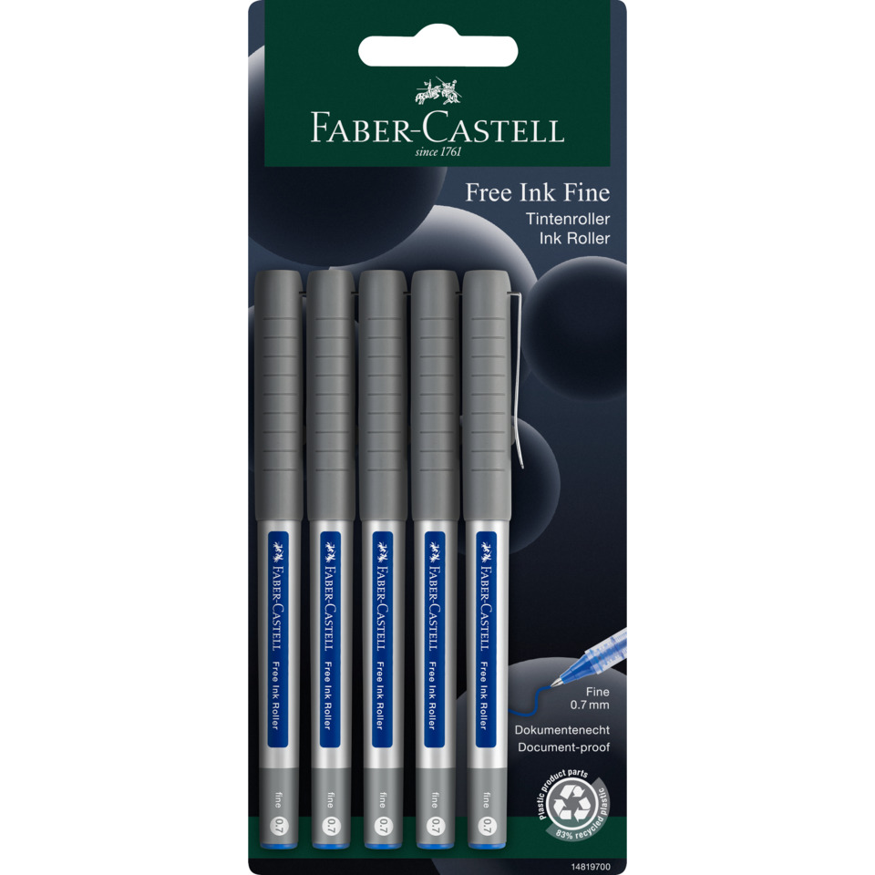 Tintenroller, Feine Tinte, Dokumentenschutz, Federmappe, Faber-Castell
