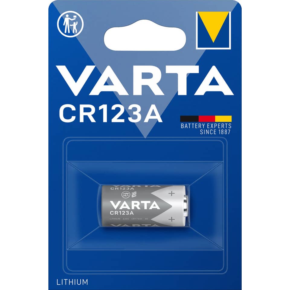 Lithium, Batterie, CR123A, Varta, Lithium-Batterie