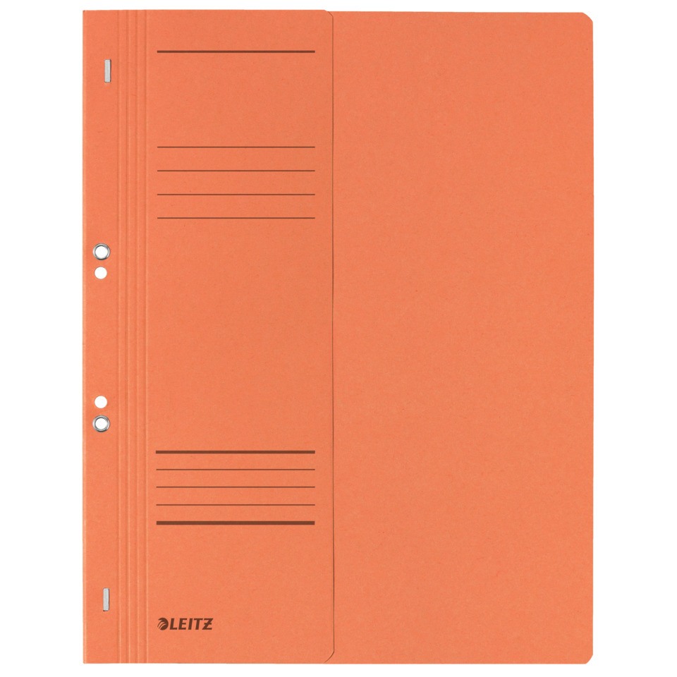 orange Ordner, Kunststoffordner, Dreiring-Ordner, Druckknopf?, Leitz
