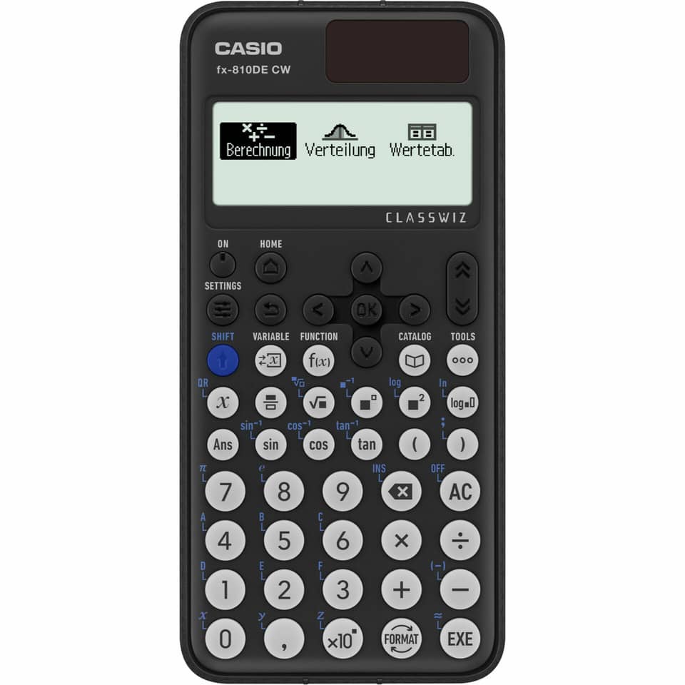 Taschenrechner, Casio fx-810DE CW, Graphing calculator, wissenschaftlicher Rechner, Display LCD