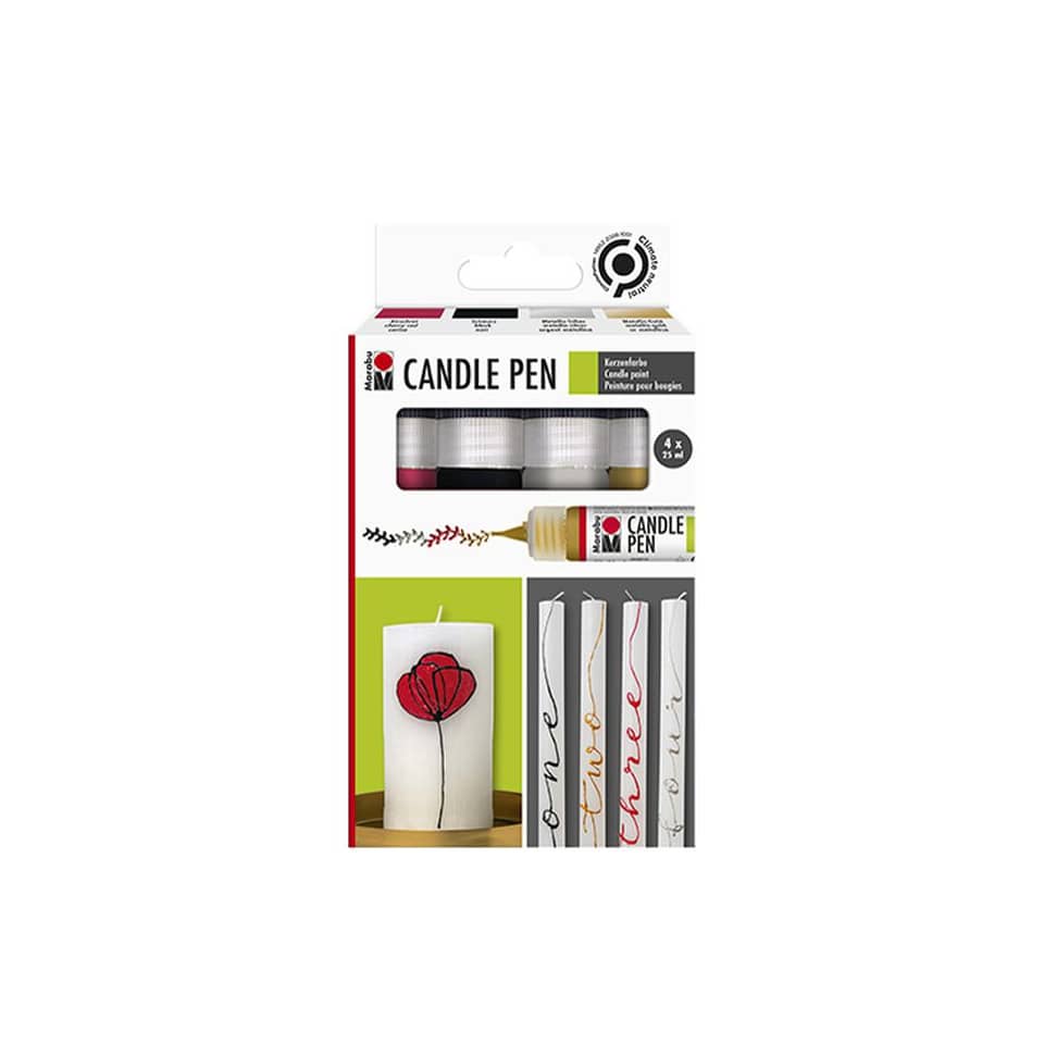 Kreativmarker sortiertCandle Pen 4x25ml MARABU 1805000000086