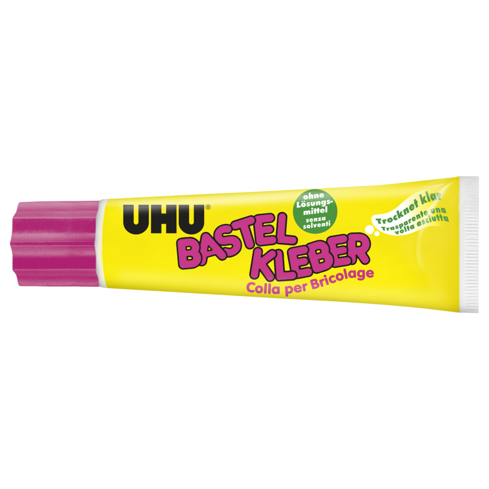 Kleber, Bastelkleber, Gelbe Tube, Kunststoffkleber, Trockenkleber