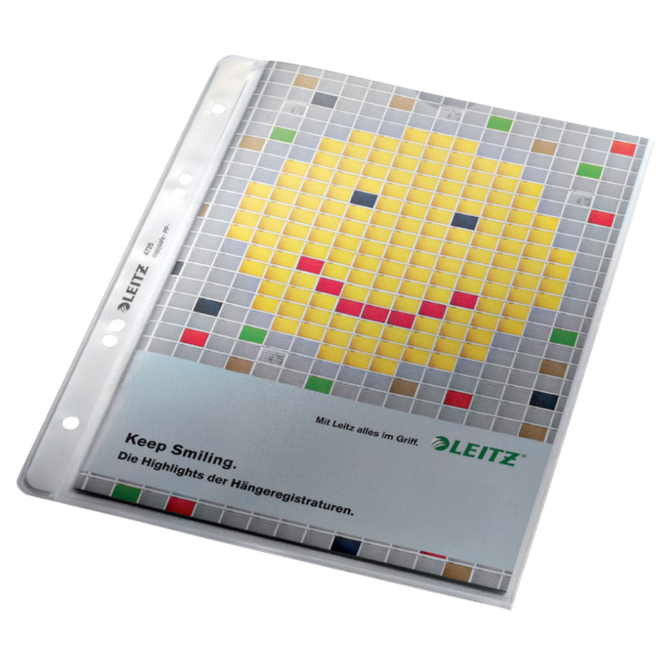 Prospekthülle Extrastark, A5, PP, genarbt, dokumentenecht, farblos LEITZ 4725-00-03
