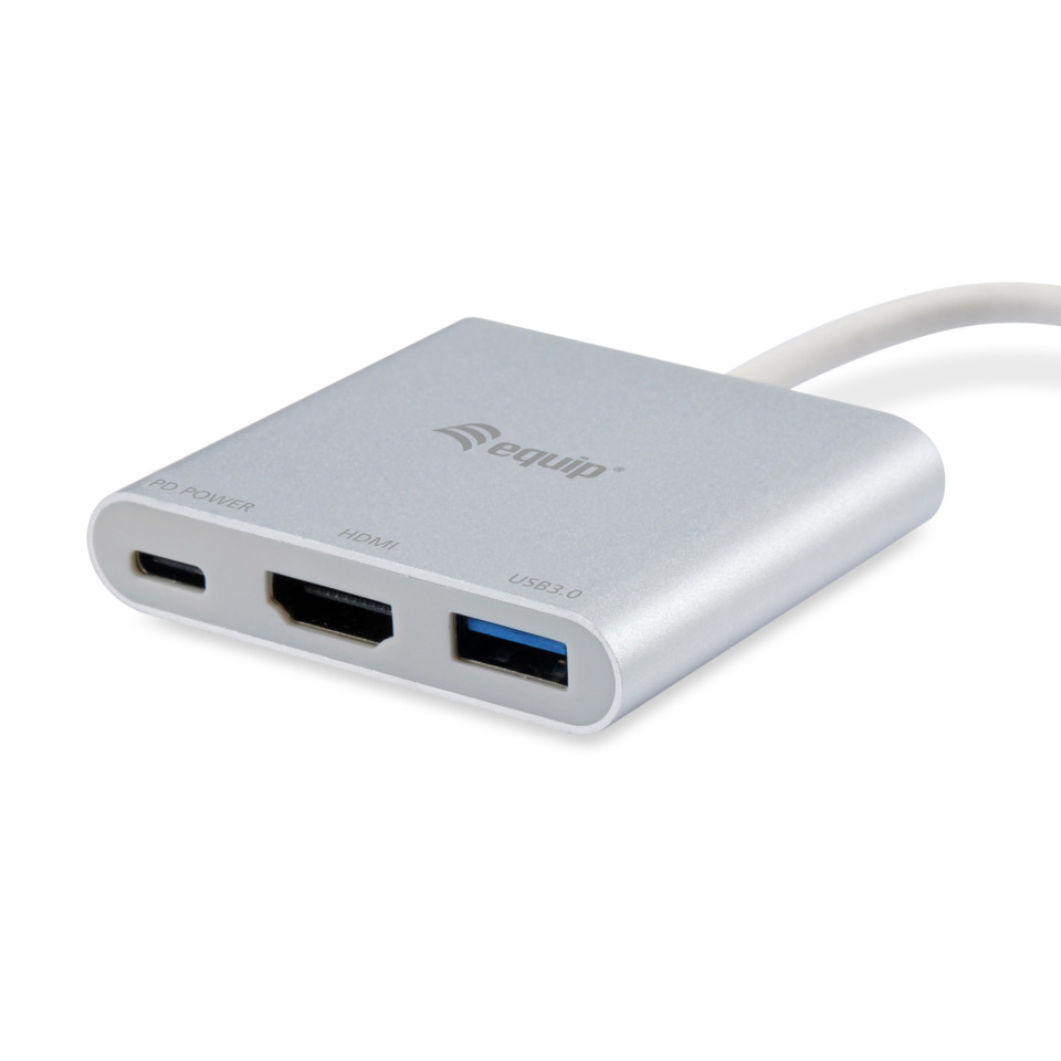 HDMI, USB 3.0, USB-C, Adapter, Aluminium