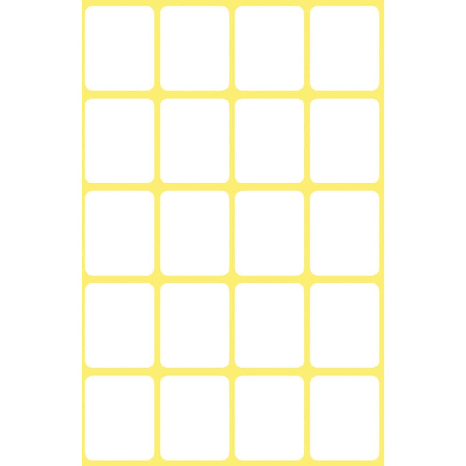 gelbe Sticker, Rastersiegel, Quadrate Muster, Klebefolie, Tab-Sticker