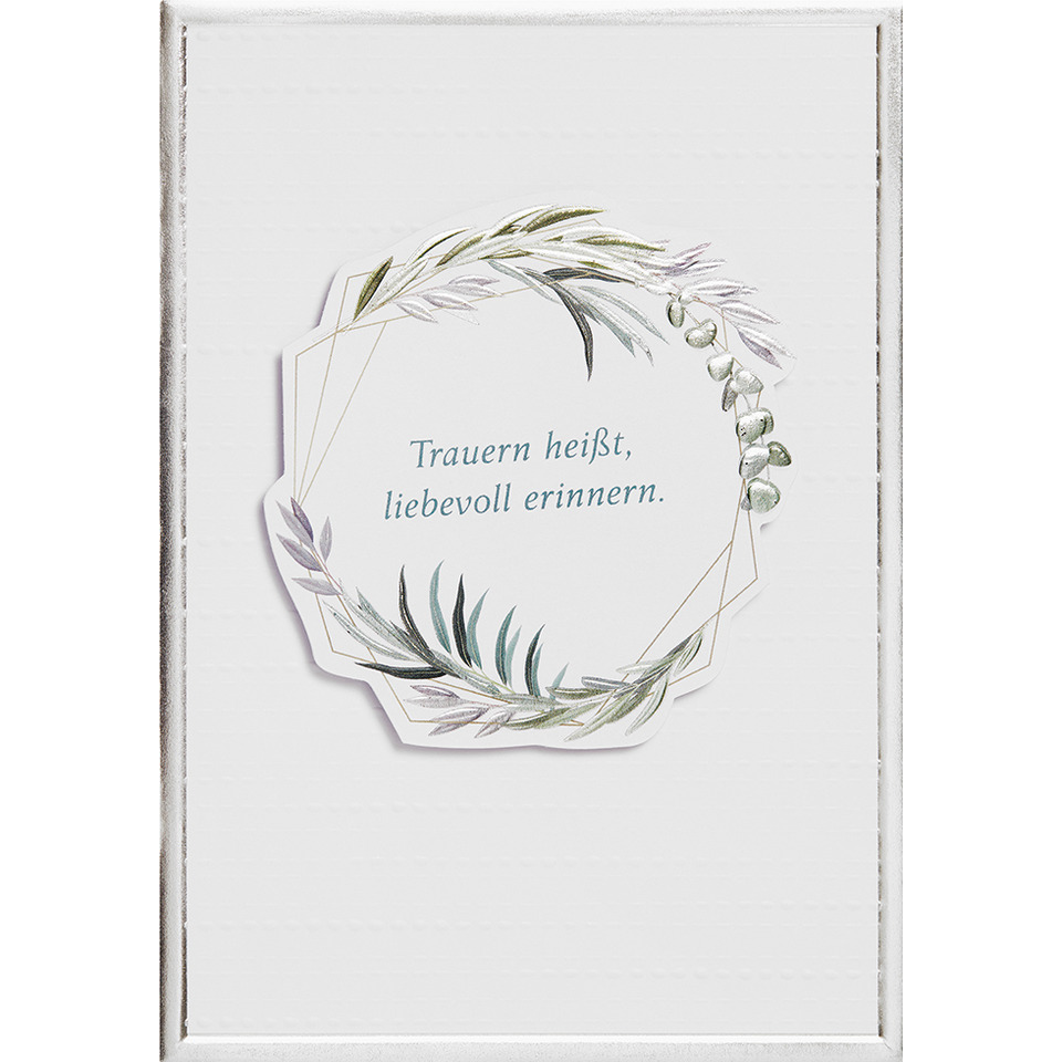 Hochzeitspost, Grußkarte, Blätterranke, Kartenmotiv, Spruchkarte