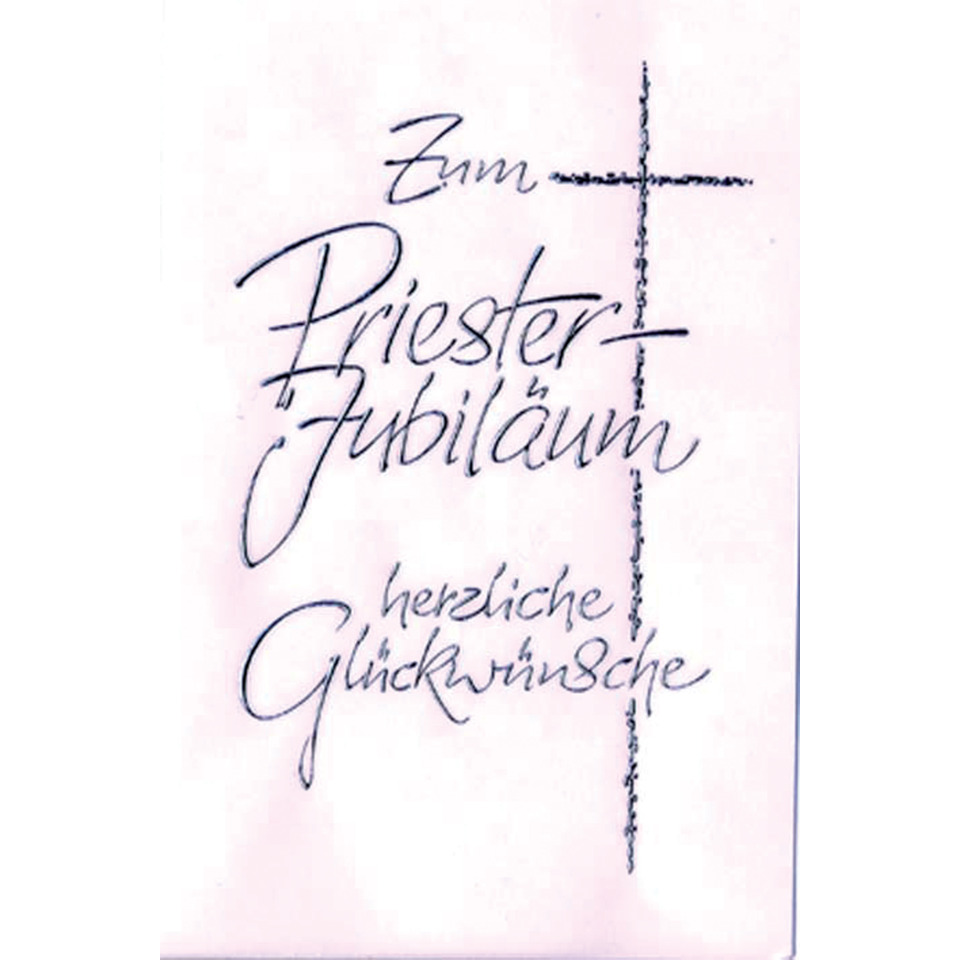 Grußkarte, Jubilaum, Glückwünsche, handgeschrieben, Kartenmotiv