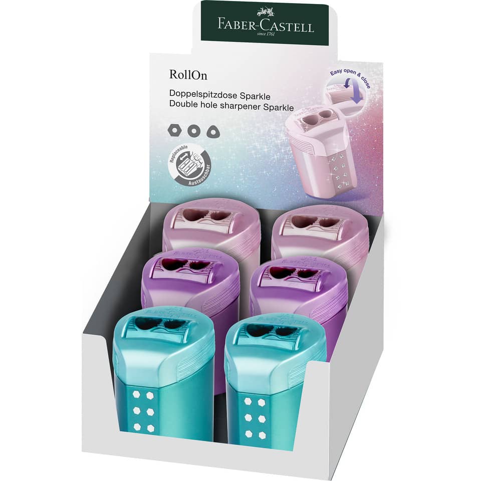 Schneidkappen, Roll-On Spitzer, Doppellotier, Sparkle, Kassendisplay