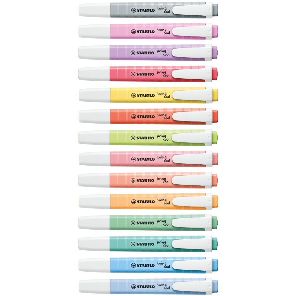 Marker, Textmarker, Stabilo Swing Cool, Filzstift, Nassmarkierungen?, post-it, highlighter, marker, colored, gel-pen