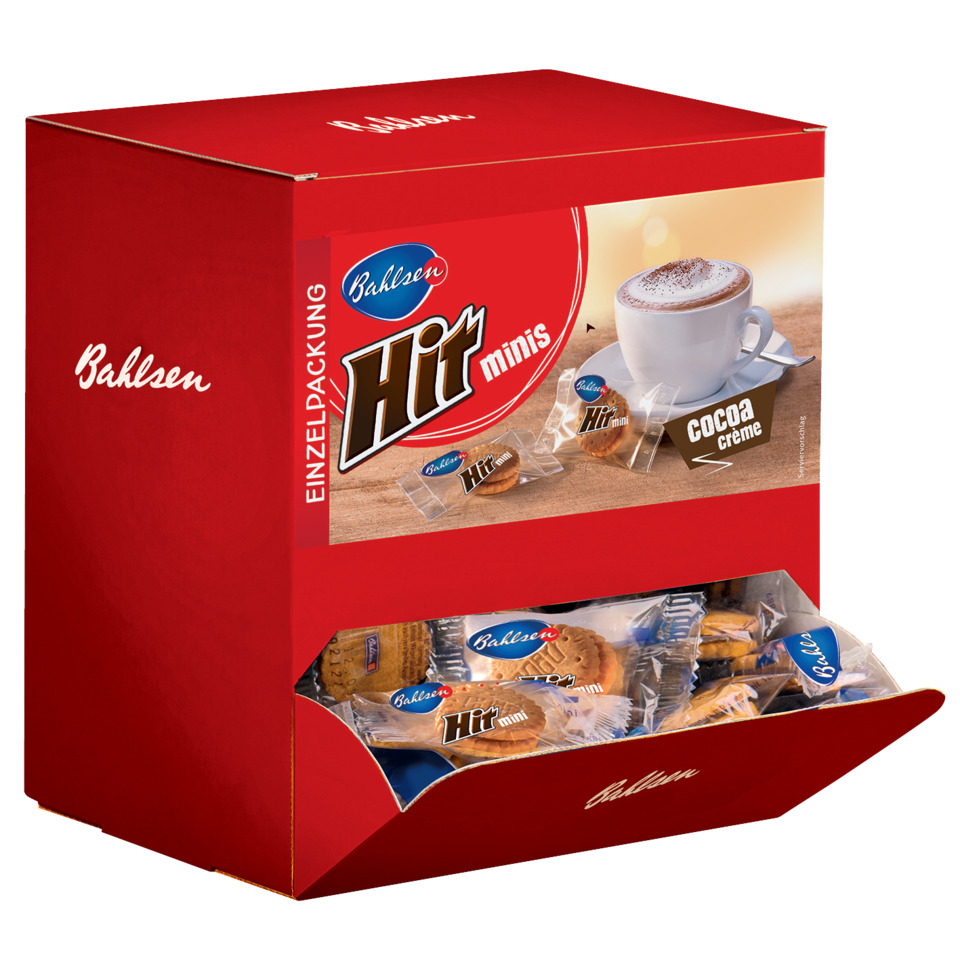 Kaffee-Dar, Hit minis, Schachtel, Cocoa Creme, Keks-Verpackung, Keksbox, Hit Minis, Cocoa Creme, Schokoladenkekse, Snackbox