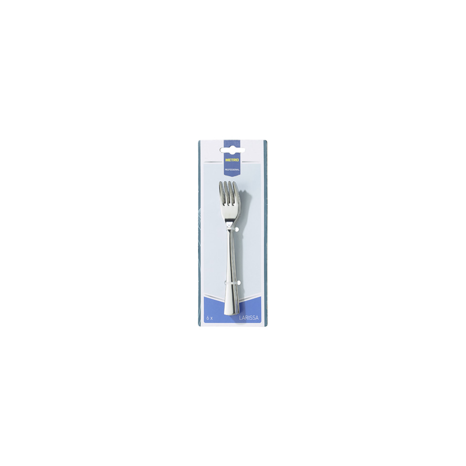 Gabel, Essen, Schwarz, Edelstahl, 6er Pack
