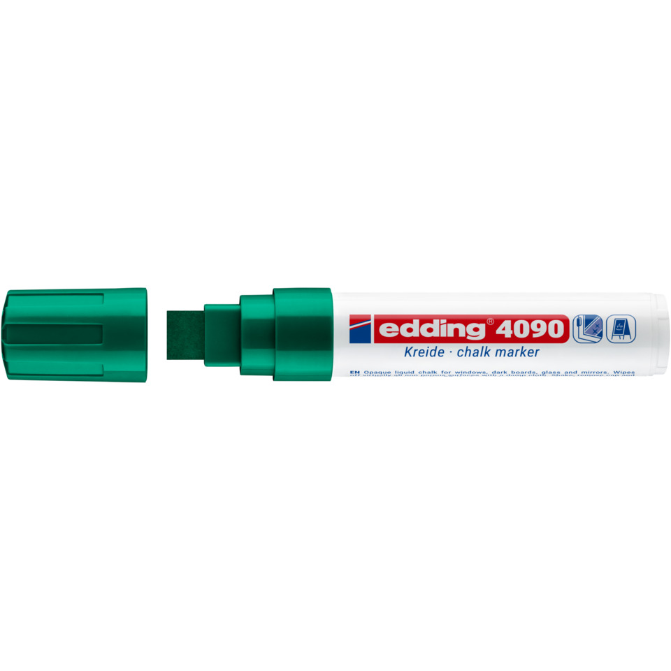 Chalk marker, Grüner Marker, Edding 4090, Kreide-Stift, Marker Cap