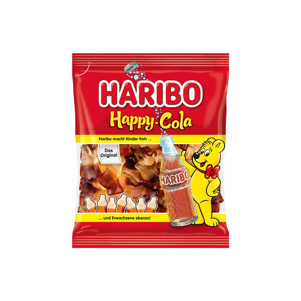 Gummibärchen, Kolafläche?, Cola-Geschmack, Snack, Beutel