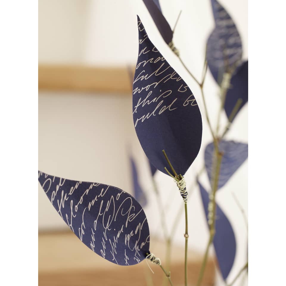 Deko-Blatt, Kunstpflanze, Blaue Blätter, Textured Blätter, Zierpflanze