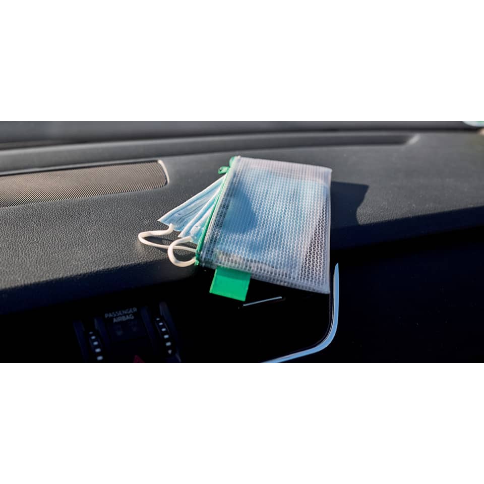 Mundschutz, Maskenbeutel, Atemschutz, Auto-Innenraum, Halterung