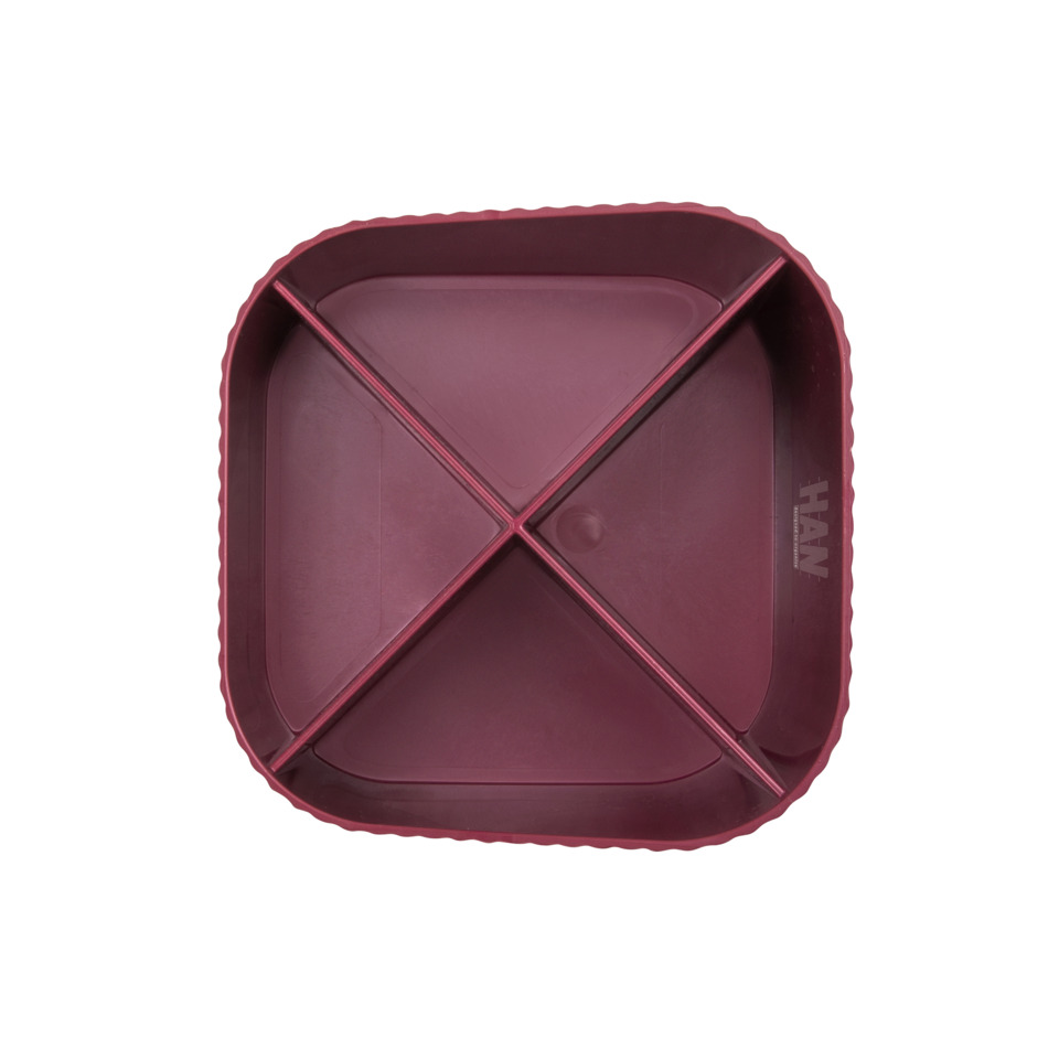 Snackbox, Divided tray, Lunchbox, Bento, Burgundy