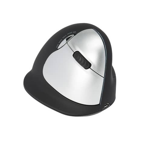 Maus, rechtshändig, 5 Tasten, kabellos, USB, Größe L, schwarz R-Go Tools RGOHELAWL