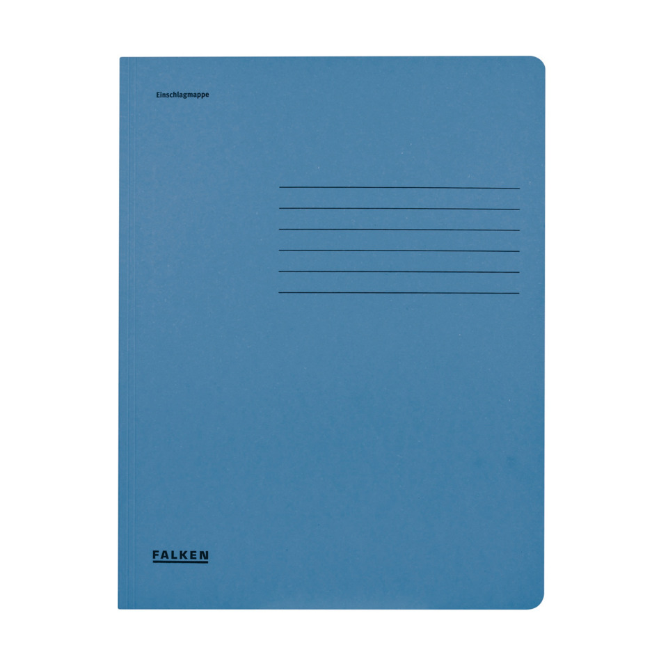 Notebook, Blue notebook, Rückenklappen, Linierte Seiten, Falken