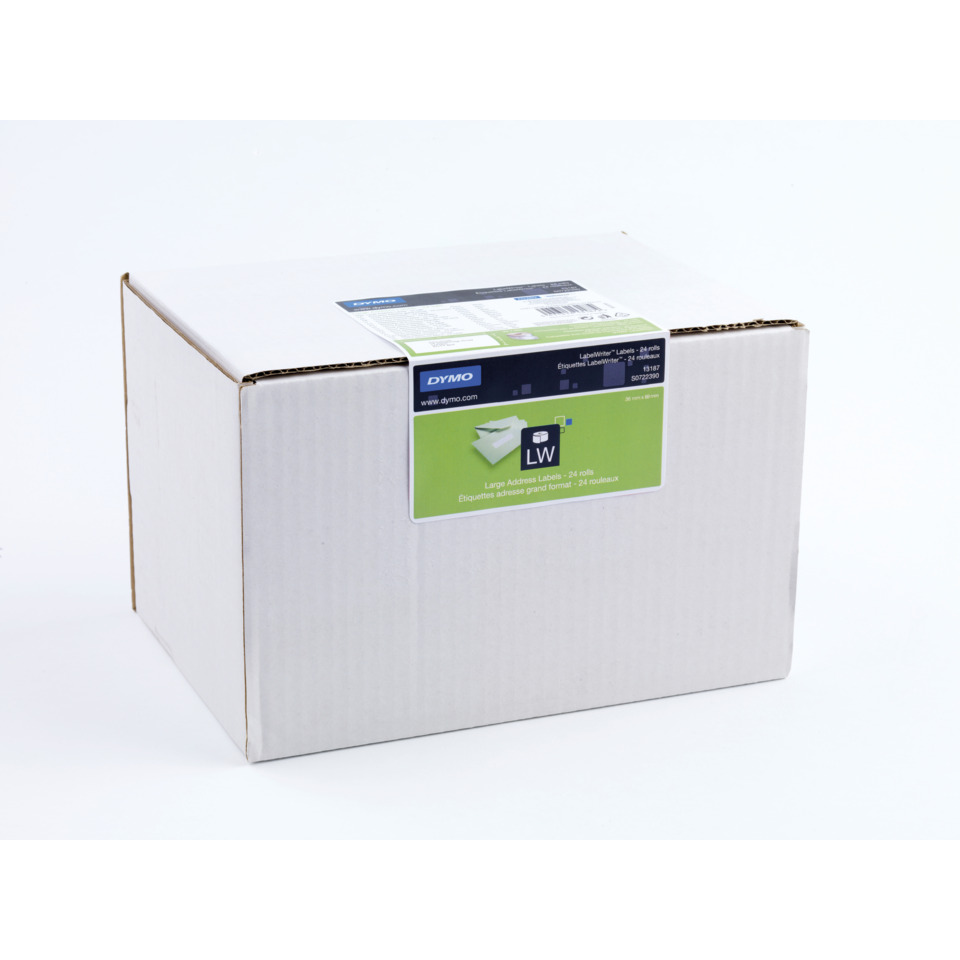 Kartonbox, Laminierpapier?, Dymo Label, Label-Drucker-Box, LW Labels, box, Versandkarton, Pappe, Etiketten-Zubehör, LW-Etiketten