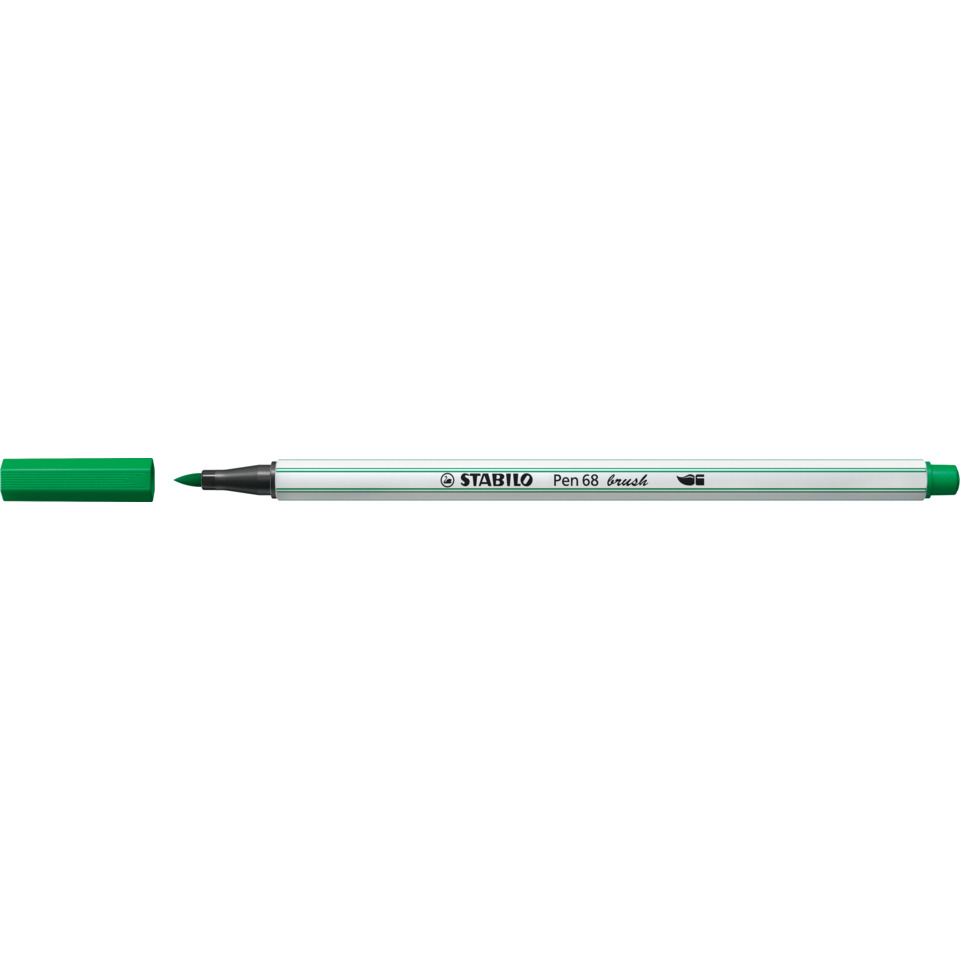 Marker, Pinselstift, Grün, Stabilo, Stift 68