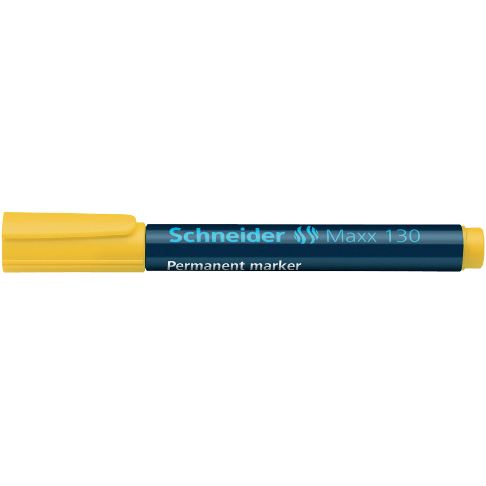 Permanent marker, Marker pen, Schneider, Gelber Deckel, Blauer Körper