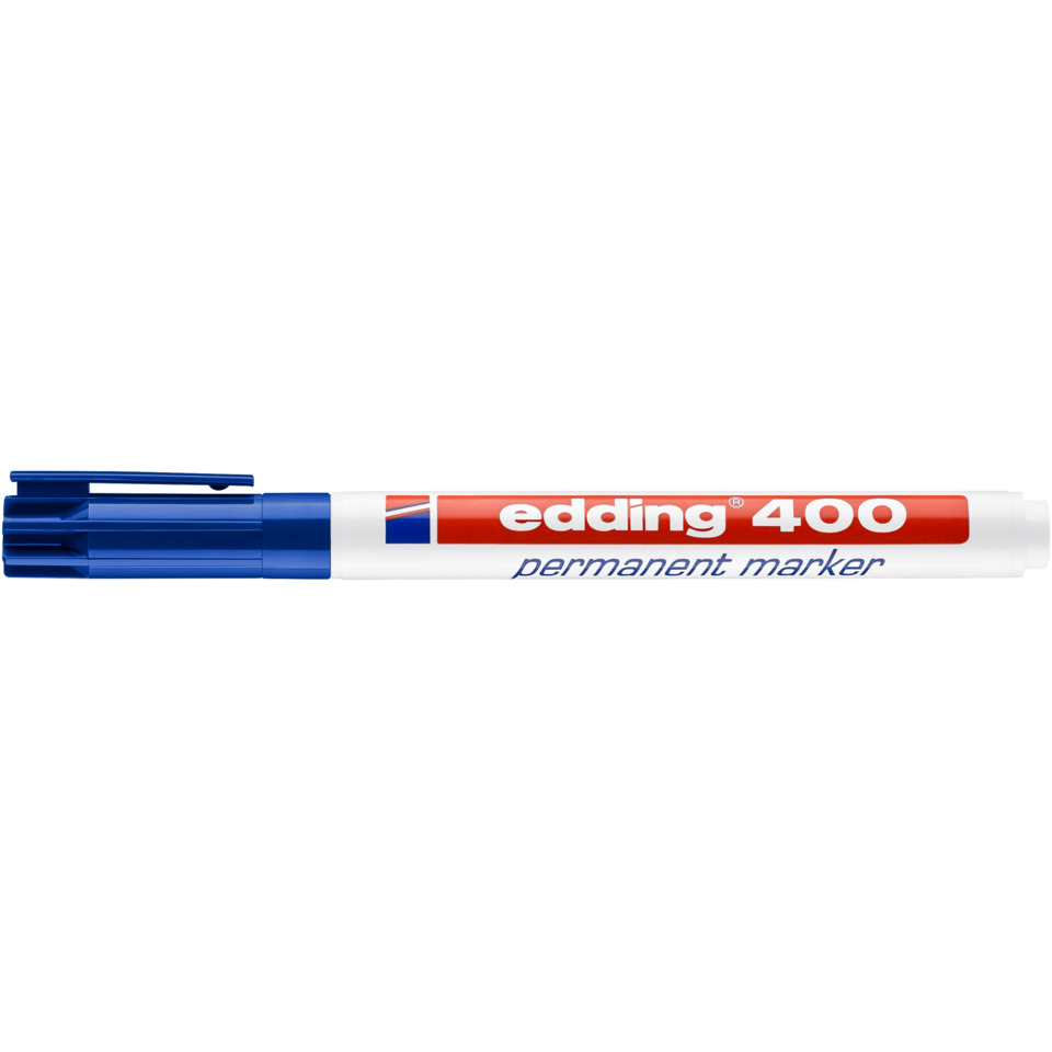 Permanentmarker, blauer marker, edging 400, Markerstift, weißer Körper